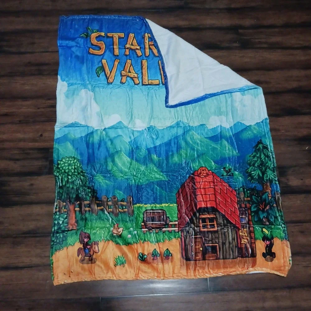 Stardew Valley Fleece Throw Blanket 50x40 Video Game Farmhouse Decor